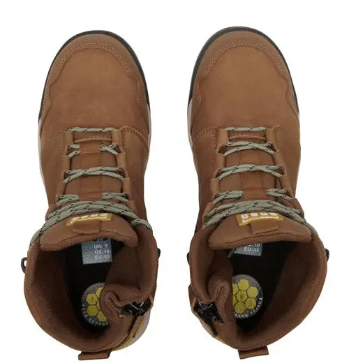 3056 Brown - Side Zip Safety Boot