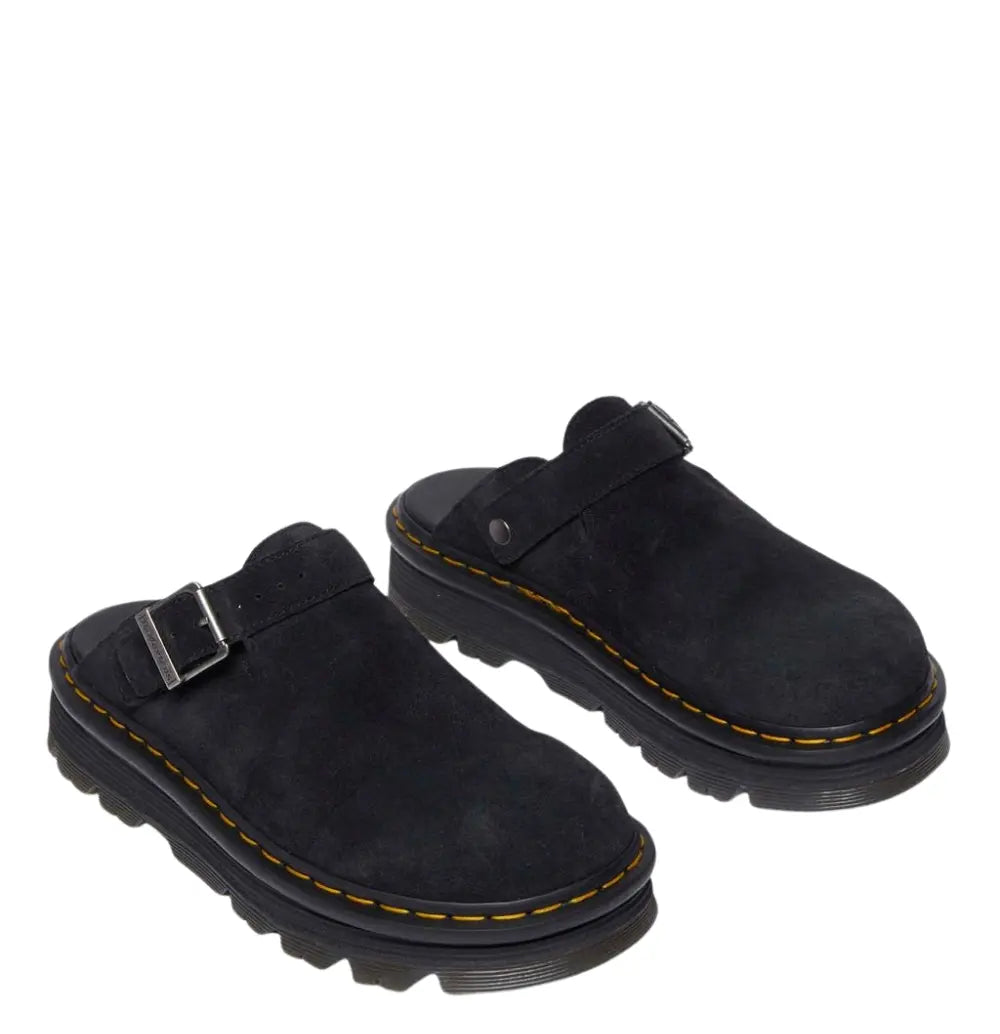 Zebzag Mule - Black Suede