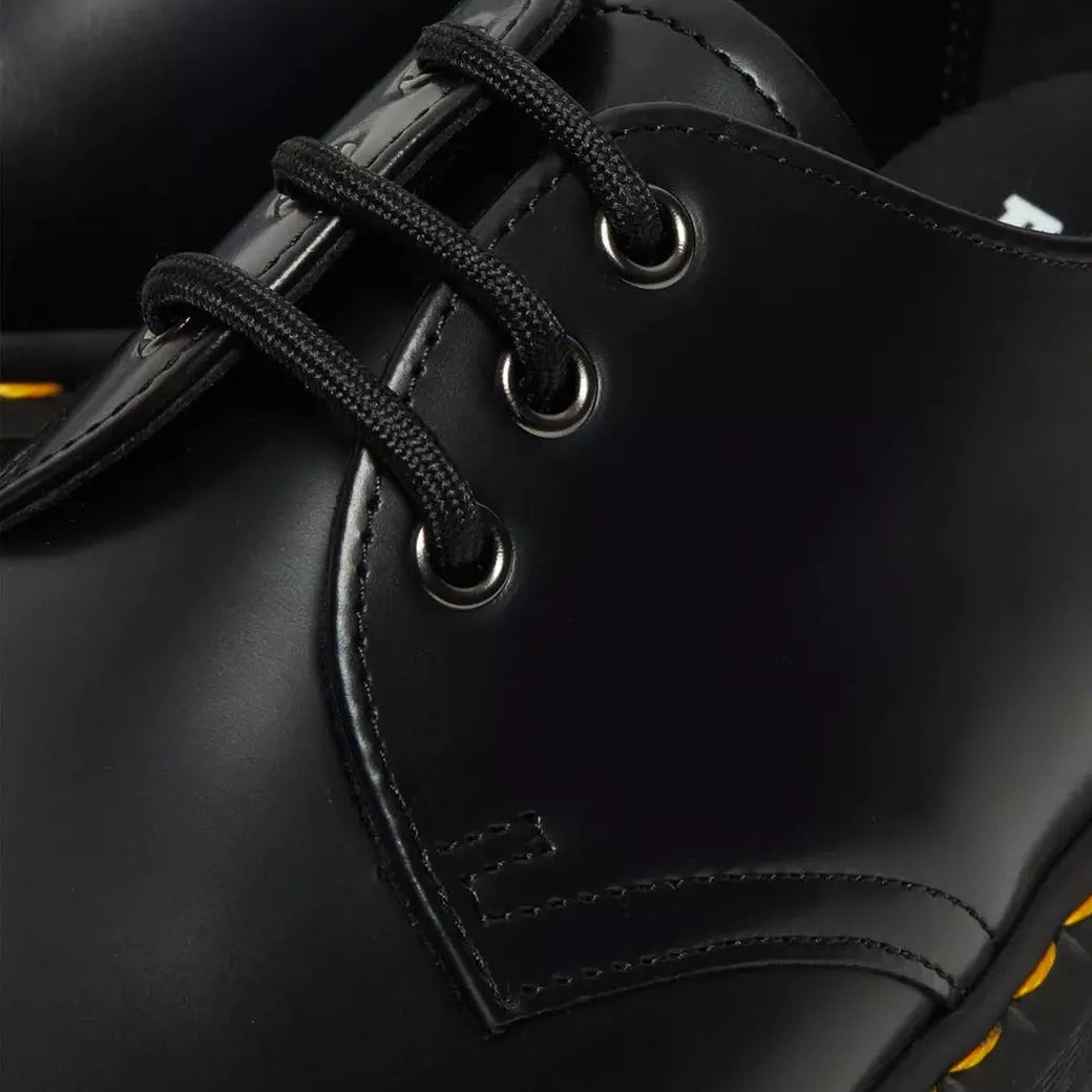 1461 Quad - Black Smooth Leather Shoes
