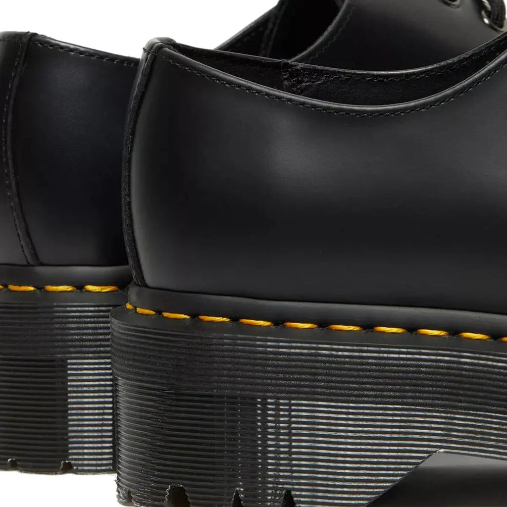 1461 Quad - Black Smooth Leather Shoes